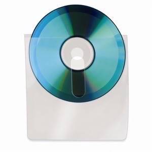 Selvklæbende CD lommer med fingerhul - 10 stk.
